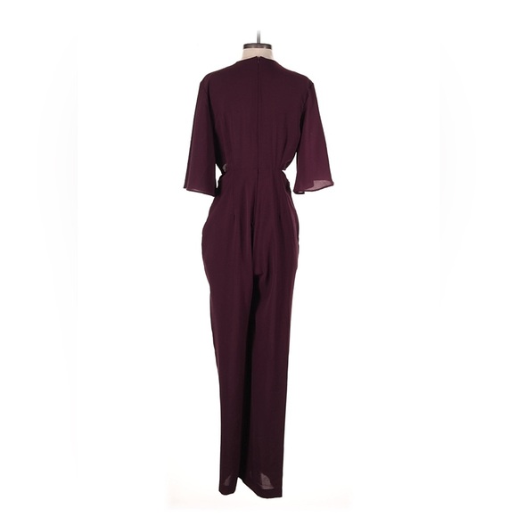 Zara Plum Jumpsuit with Cutout Detail - Picture 3 of 7